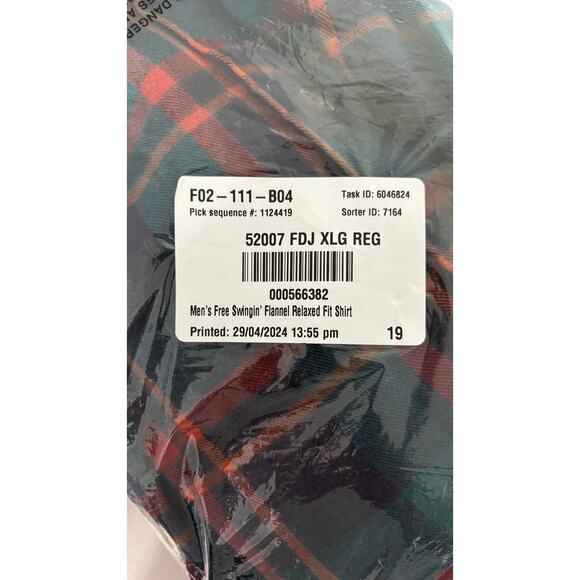 Duluth Free Swingin Flannel Relaxed Fit Shirt Mens XL Forest Night 52007 New - Picture 9 of 10